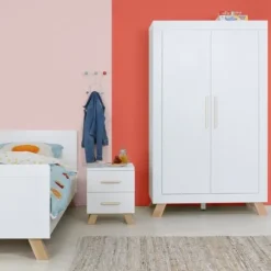 Bopita Lisa Kledingkast Wit / Naturel 2-Deurs Online