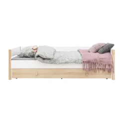 Bopita Lucas Bedbank - 90x200 cm - Wit/Naturel Discount