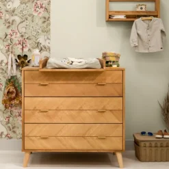 Bopita Manou Babykamer Vintage | Bed 60 x 120 cm + Commode + Kast 2 Deur Clearance