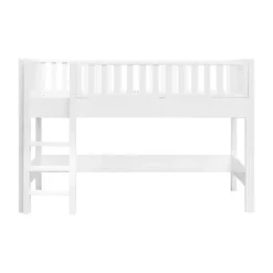 B-Boo Bopita Nordic Halfhoogslaper 90x200 met Rechte Trap - Wit