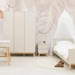 Bopita Saba Tienerkamer - Dune / Naturel - Bed 90x200 cm + Nachtkastje Sale