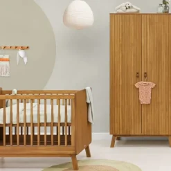 Bopita Senna Babybed - Rose / Wood - 60 x 120 cm Online