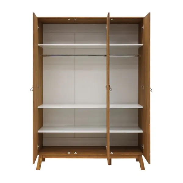 Bopita Senna Kledingkast 3-Deurs - Rose / Wood Outlet