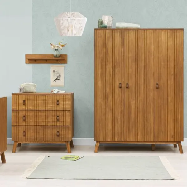 Bopita Senna Kledingkast 3-Deurs - Rose / Wood Outlet