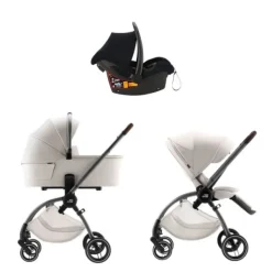 Britax Römer RIO Diamond LUX 3-in-1 Kinderwagen - Urban Olive | Kidsriver Autostoel - Curve - Black Hot