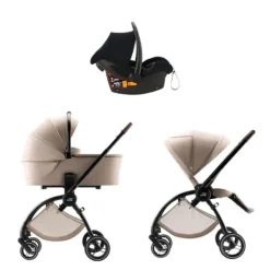 Britax Römer RIO Diamond Style 3-in-1 Kinderwagen - Teak | Kidsriver Autostoel - Curve - Black New