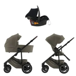 Britax Römer Smile 5Z Kinderwagen 3-in-1 - Lux - Urban Olive | Kidsriver Autostoel - Curve - Black Hot