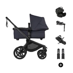 Bugaboo Fox 5 Renew Kinderwagen 4-in-1 - Black / Deep Indigo | Bugaboo Otter by Nuna Autostoel Outlet