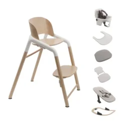 Bugaboo Giraffe Kinderstoel Ultimate Bundel – Wood/Grey Best