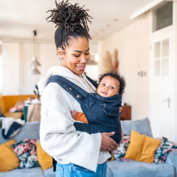 ByKay Click Carrier Classic Draagzak - Wool - Navy Melee Best