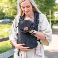 ByKay Click Carrier Classic Pro Draagzak - Ribbed Velvet - Smokey Black Best