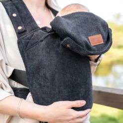 ByKay Click Carrier Classic Pro Draagzak - Ribbed Velvet - Smokey Black Best