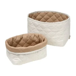 Cam Cam Copenhagen Classic Stripes Opbergmand - 2 Stuks - Camel Clearance
