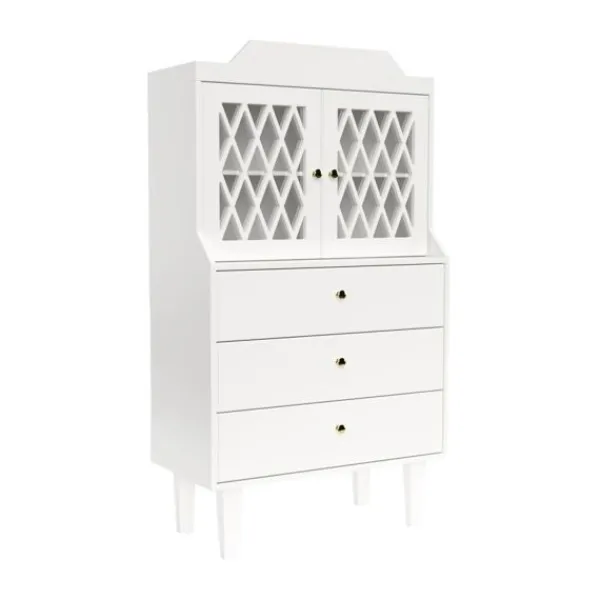 Cam Cam Copenhagen Harlequin French Cabinet - White