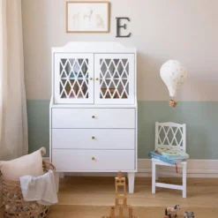 Cam Cam Copenhagen Harlequin French Cabinet - White