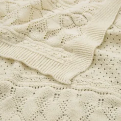 Cam Cam Copenhagen Pointelle Gebreide Baby Deken - Off White Hot