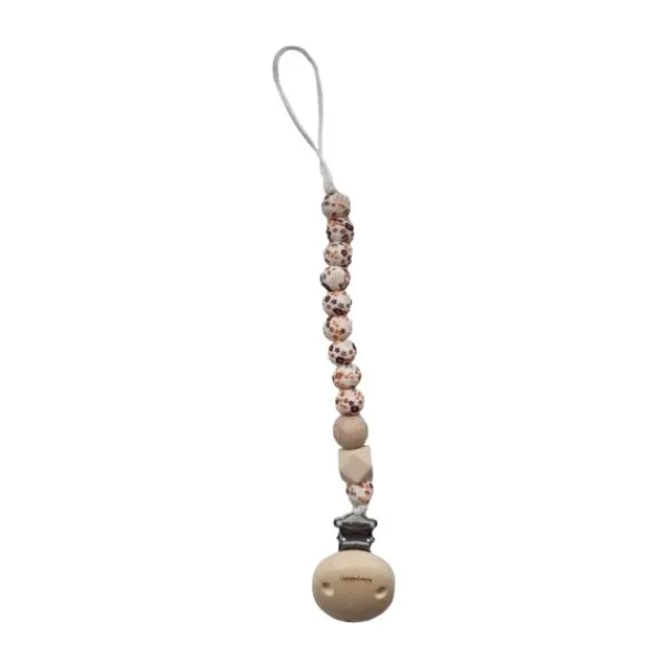 Chewies & More Mon Fleur Speenclip - Siliconen - Brown Flower Hot