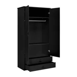 Cool Kids Kledingkast - Black Edition - 2-Deurs Discount