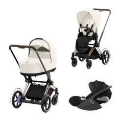 Cybex E-Priam 4 Kinderwagen Set 3-in-1 - Cozy Beige Clearance