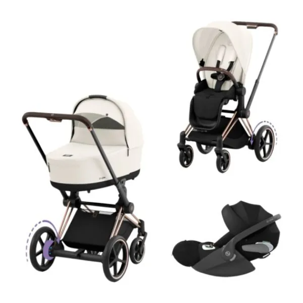 Cybex E-Priam 4 Kinderwagen Set 3-in-1 - Cozy Beige Clearance