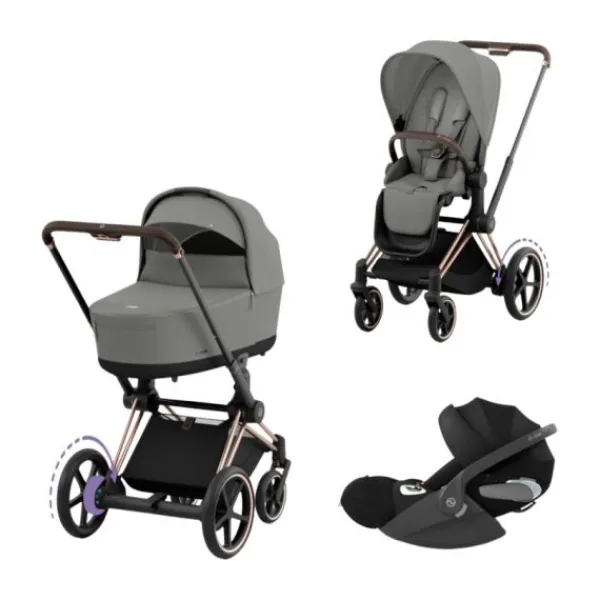 Cybex E-Priam 4 Kinderwagen Set 3-in-1 - Cozy Beige Clearance