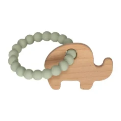 DAY Dierenfiguren Bijtring - Silicone - Neushoorn - Ivory Cream Best