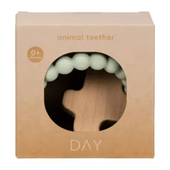 DAY Dierenfiguren Bijtring - Silicone - Neushoorn - Ivory Cream Best