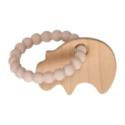 DAY Dierenfiguren Bijtring - Silicone - Neushoorn - Ivory Cream Best