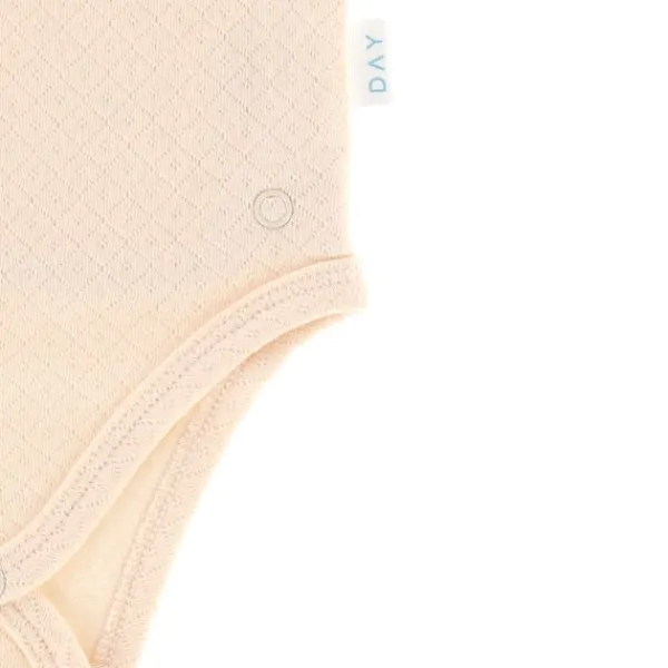 DAY Overslagromper Korte Mouw Ronde Kraag - Mt. 50/56 - Apricot Online