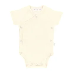 DAY Overslagromper Korte Mouw Rib - Mt. 74/80 - Cream Clearance