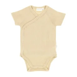 DAY Overslagromper Korte Mouw Rib - Mt. 62/68 - Cappuccino