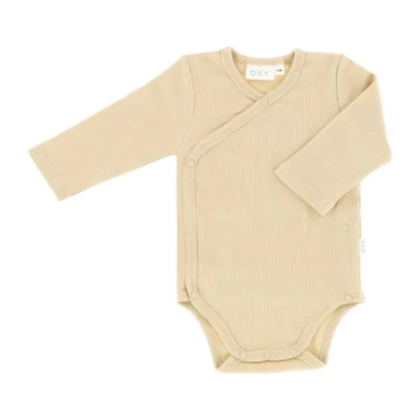 DAY Overslagromper Lange Mouw Rib - Mt. 74/80 - Cappuccino Clearance
