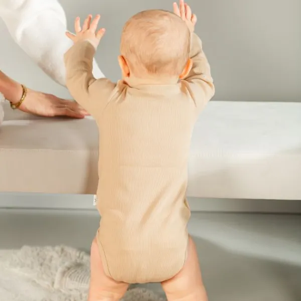 DAY Overslagromper Lange Mouw Rib - Mt. 74/80 - Cappuccino Clearance