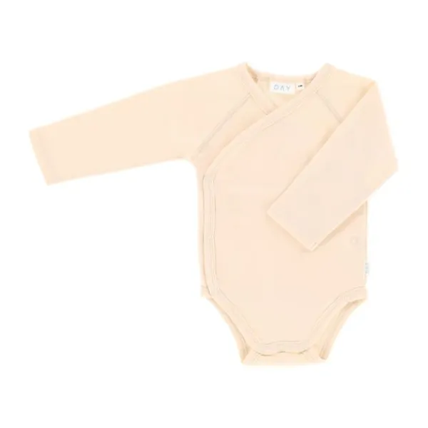 DAY Overslagromper Lange Mouw - Mt. 62/68 - Apricot Sale