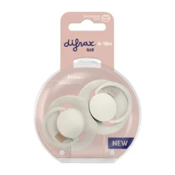 Difrax Dynamic Lovi Prime Fopspeen - 6-18mnd - 2st. - Coconut / Ivory Sale