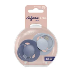 Difrax Dynamic Lovi Prime Fopspeen - 6-18mnd - 2st. - Baby Blue / Blue Clearance