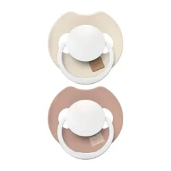 Difrax Glow Dynamic Fopspeen - 0-6 Mnd - 2 Stuks - Ivory / Beige Hot