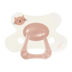 Difrax Natural Fopspeen - 6+ Mnd - Berry Pink Bunny Hot