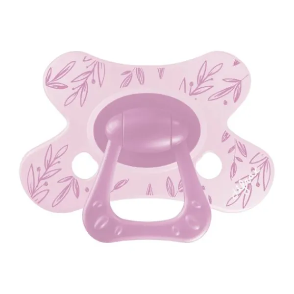 Difrax Natural Fopspeen - 6+ Mnd - Berry Pink Bunny Hot