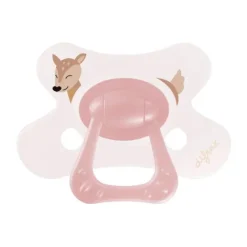 Difrax Natural Fopspeen - 6+ Mnd - Berry Pink Bunny Hot