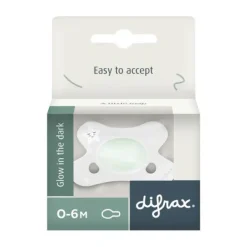 Difrax Natural Fopspeen Nacht Nina 0-6 Mnd Hot