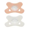 Difrax Siliconen Fopspeen Roze / Wit 0-6 Mnd 2 Stuks
