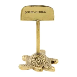 Doing Goods Kaarthouder - Turtle - Messing Discount