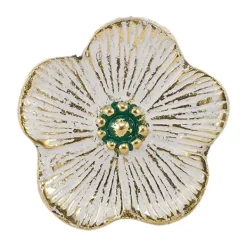 Doing Goods Knop - Faye Flower - Wit Messing New