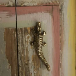 Doing Goods Wandhaak - Chewy Krokodil Klein - Messing New