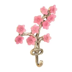 Doing Goods Wandhaak - Elodie Bloem - Messing met Roze Bloemen Hot