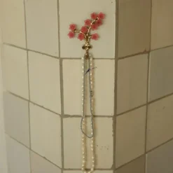 Doing Goods Wandhaak - Elodie Bloem - Messing met Roze Bloemen Hot