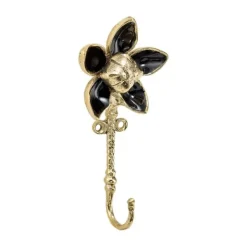 Doing Goods Wandhaak - Liv Bloem Zwart - Messing Best