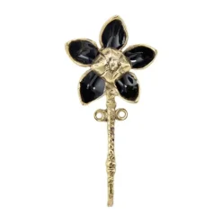 Doing Goods Wandhaak - Liv Bloem Zwart - Messing Best