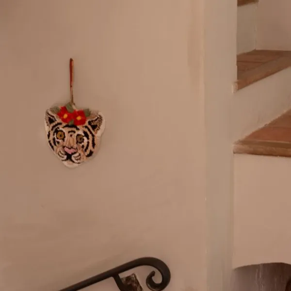 Doing Goods Wandhanger Dierenkop - Tapis Amis - Floral Witte Tijger Discount